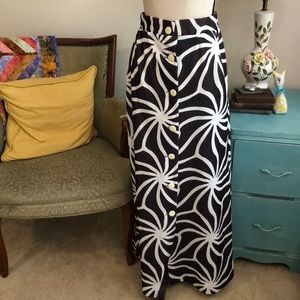 Vintage | Gray white Geometric 1970 Groovy skirt